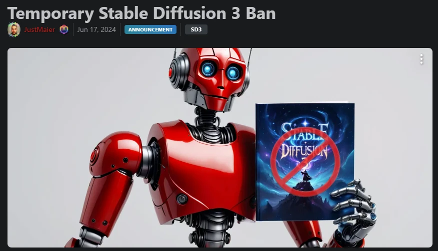 CivitAI ban Stable diffusion 3