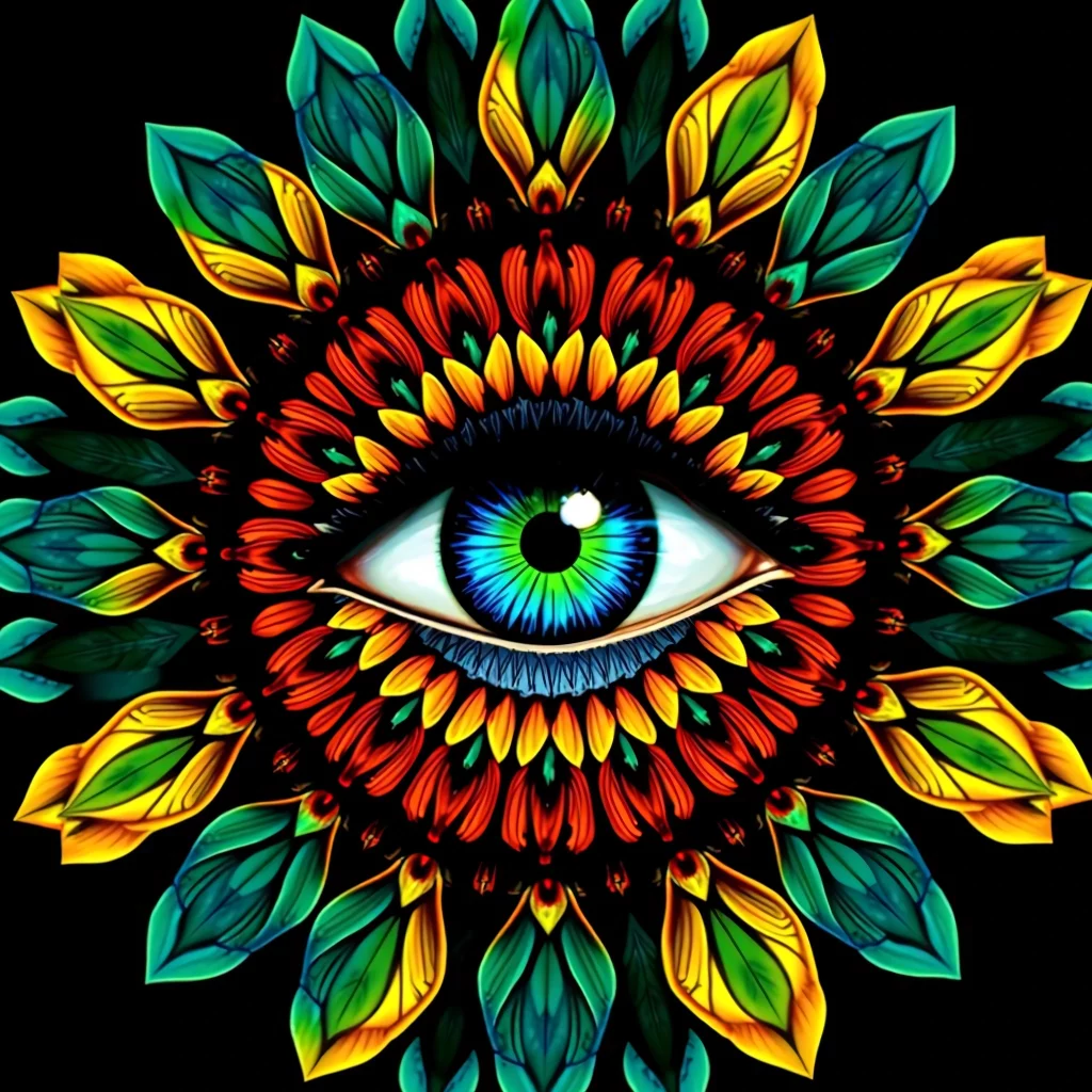 flower eye, surrealism