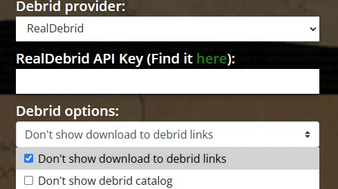 Debrid API